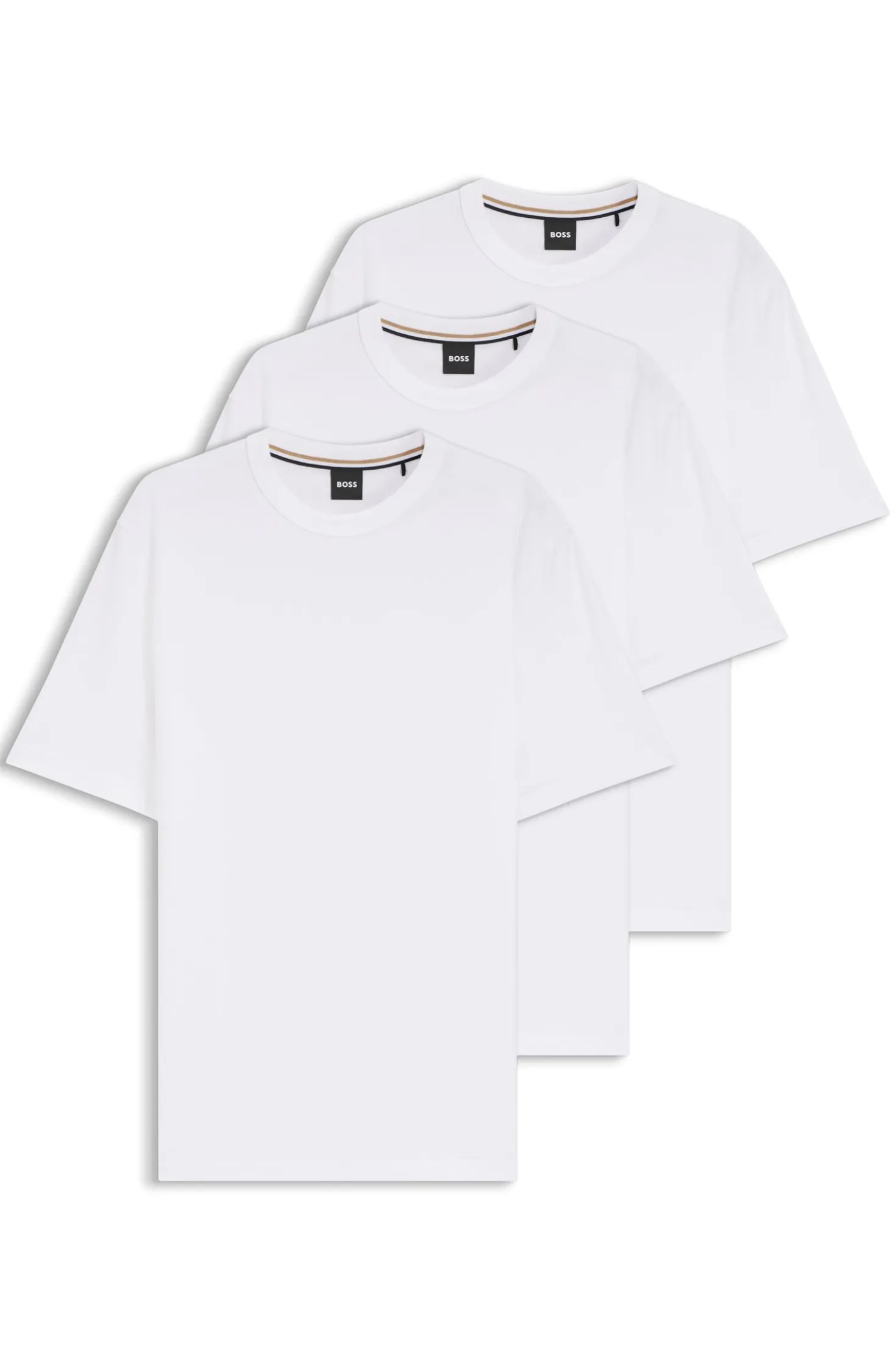 Three-pack of crew-neck T-shirts in cotton