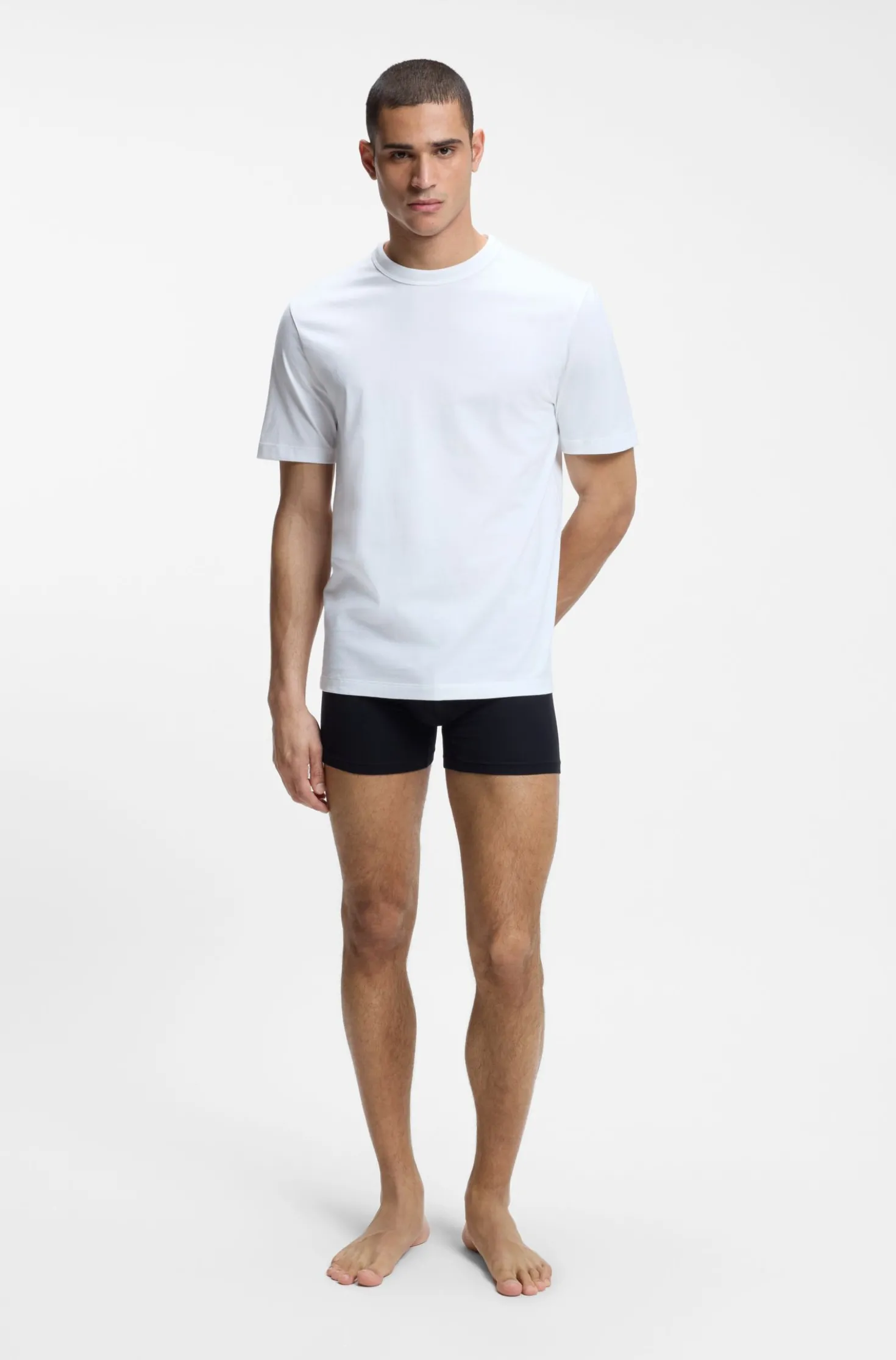 Three-pack of crew-neck T-shirts in cotton