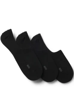 Three-pack of invisible socks in a cotton blend