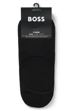Three-pack of invisible socks in a cotton blend