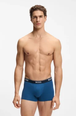 Three-pack of logo-detail trunks in stretch cotton