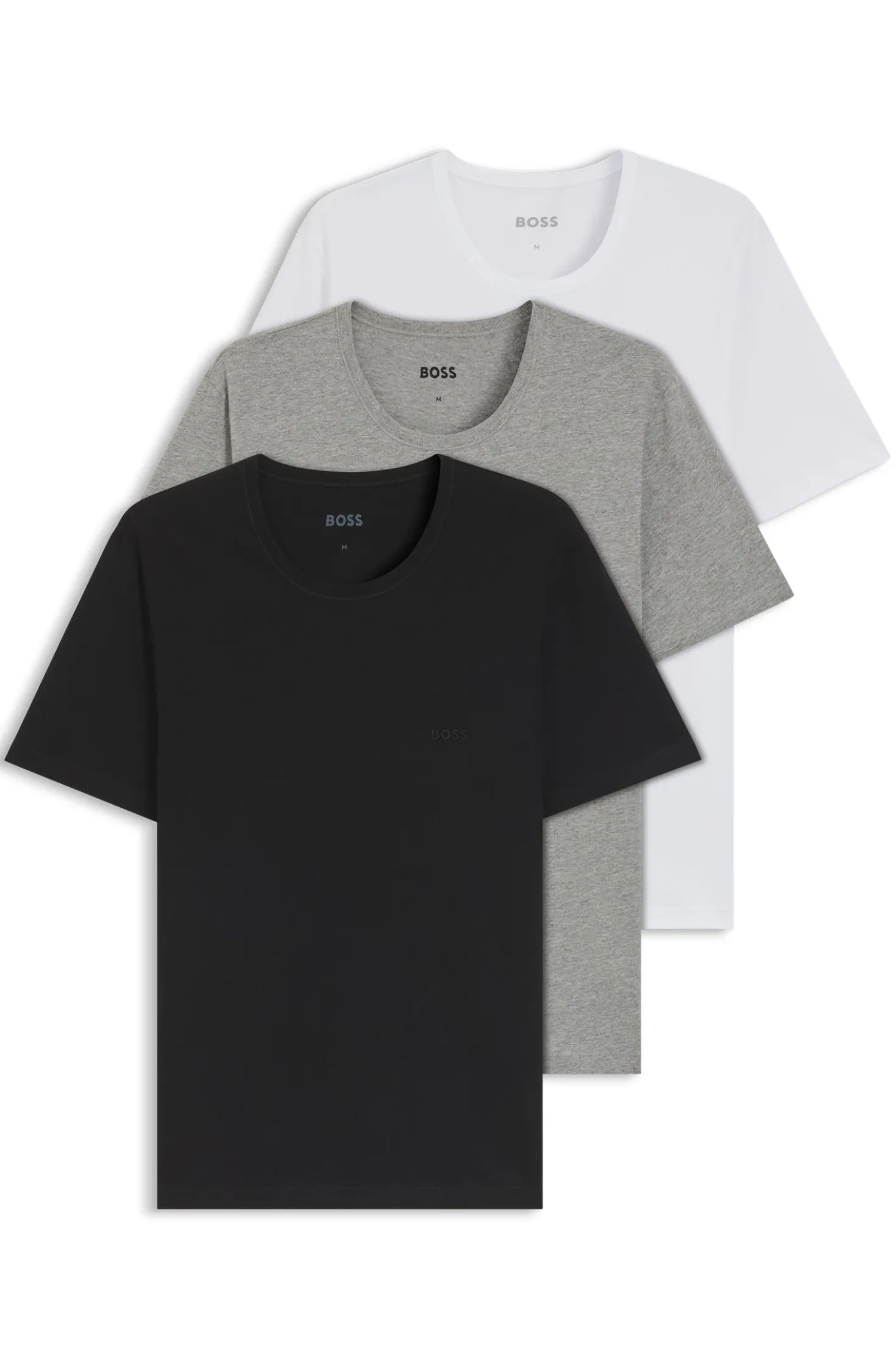 Three-pack of logo-embroidered T-shirts in cotton