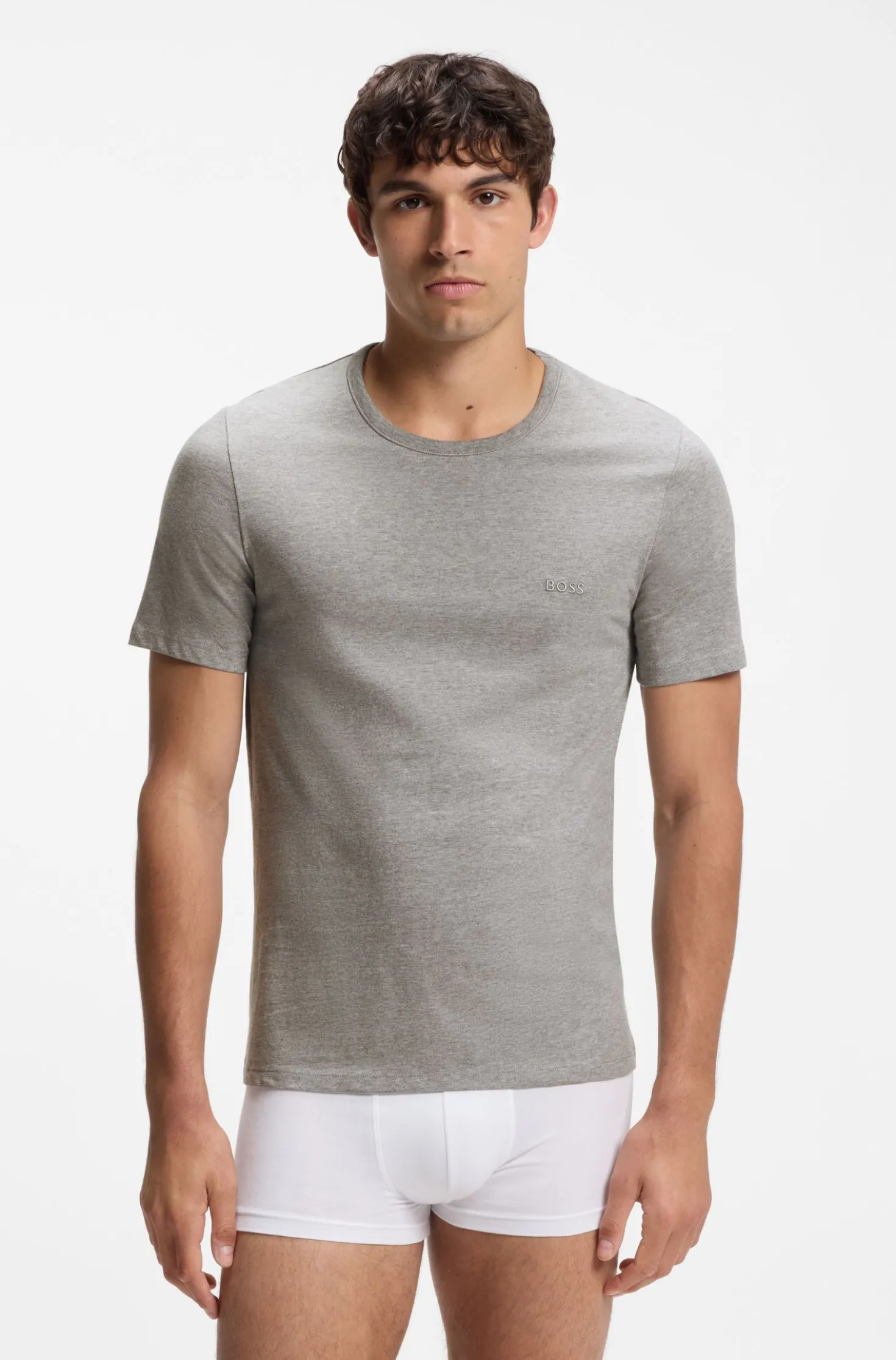 Three-pack of logo-embroidered T-shirts in cotton