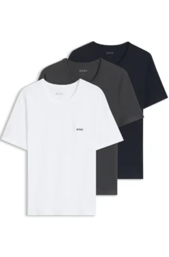 Three-pack of logo-embroidered T-shirts in cotton