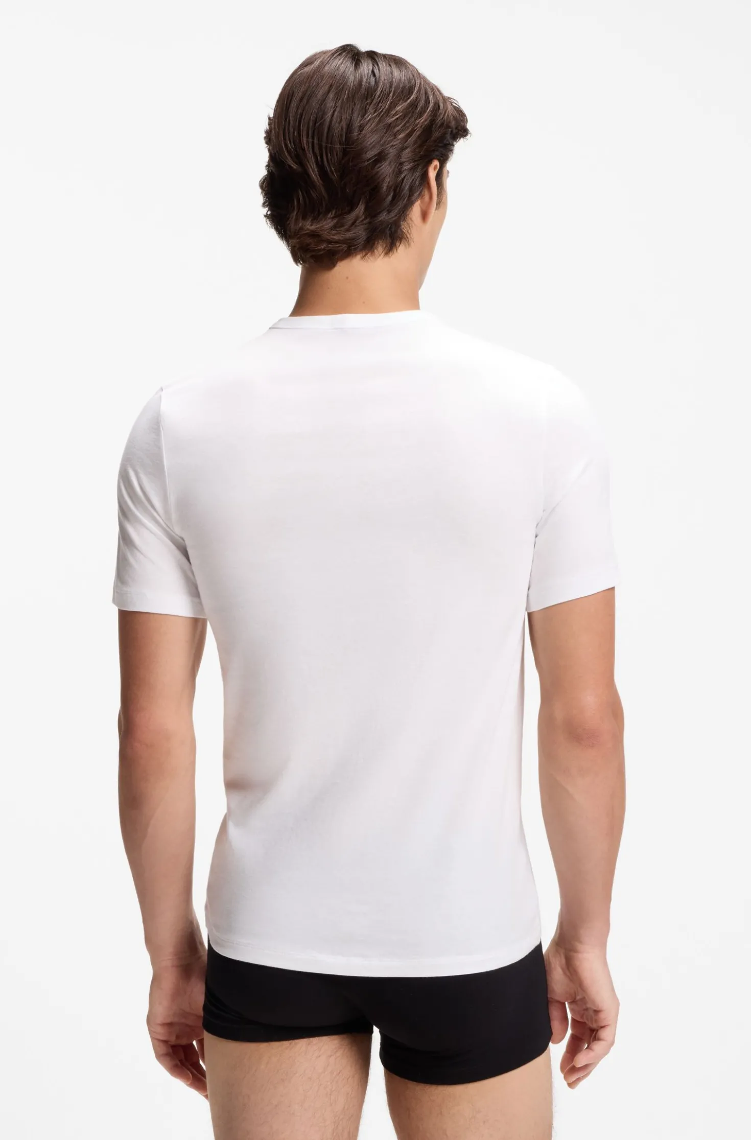Three-pack of logo-print underwear T-shirts in cotton
