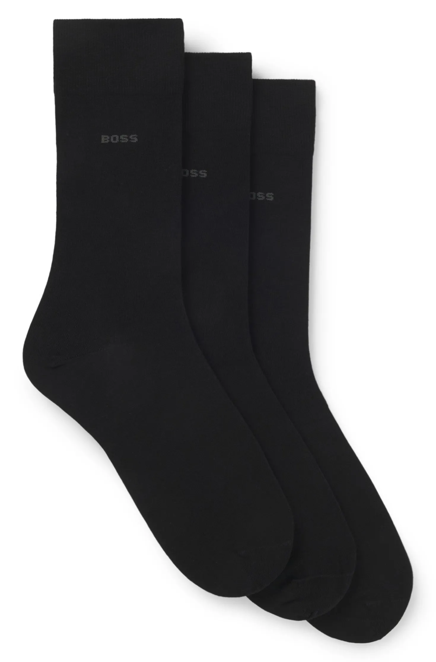Three-pack of regular-length socks in stretch fabric