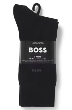 Three-pack of regular-length socks in stretch fabric