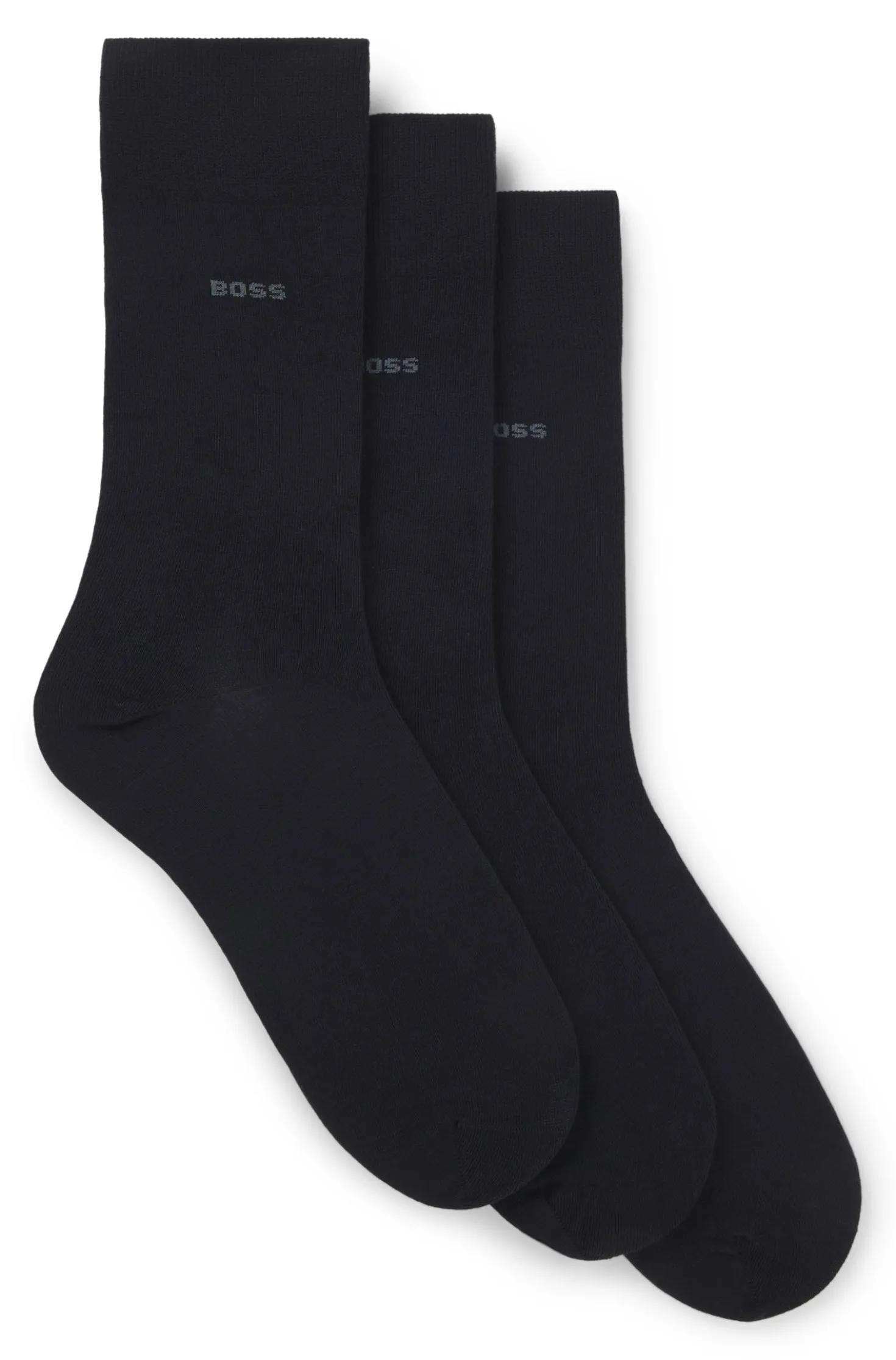 Three-pack of regular-length socks in stretch fabric