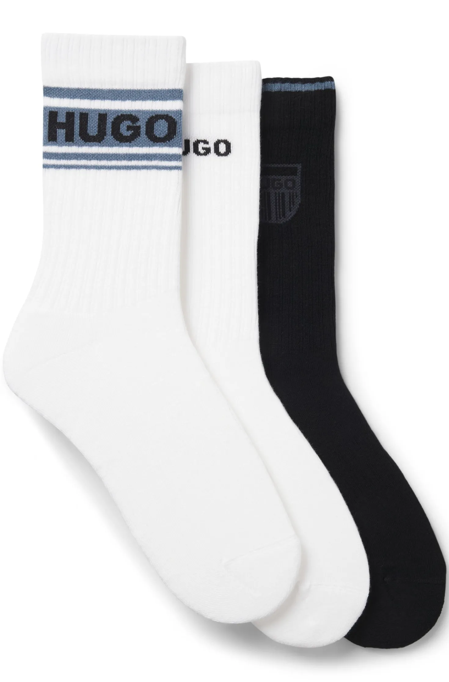 Three-pack of short-length logo socks