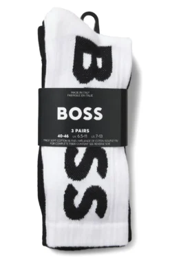 Three-pack of short socks with large logos