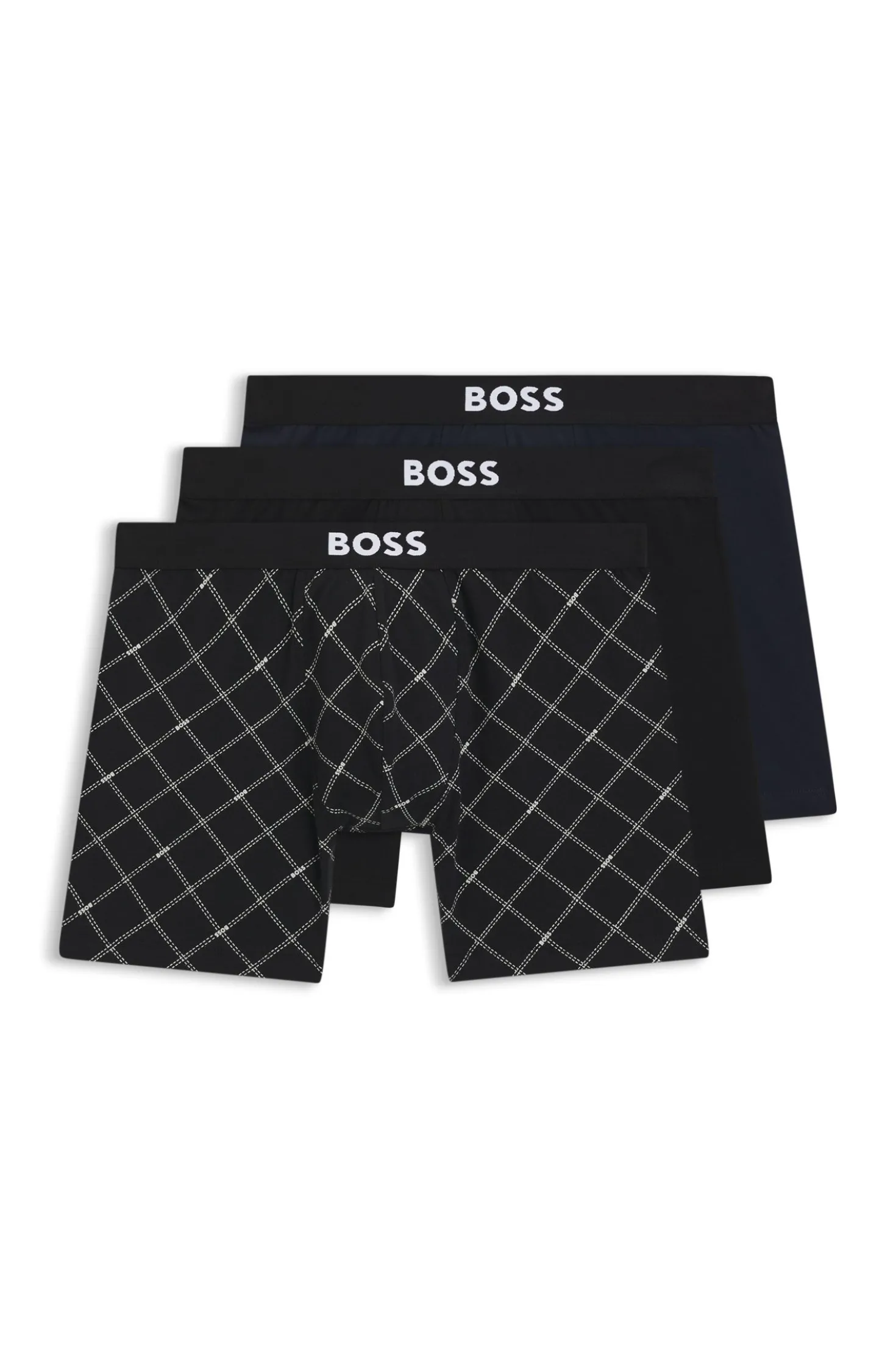 Three-pack of stretch-cotton boxer briefs