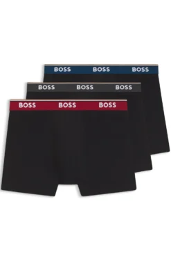 Three-pack of stretch-cotton logo-waistband boxer briefs