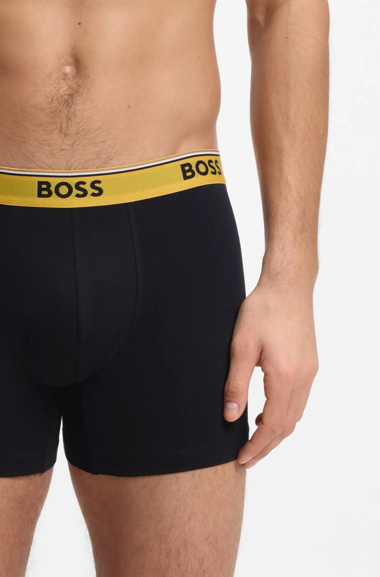 Three-pack of stretch-cotton logo-waistband boxer briefs