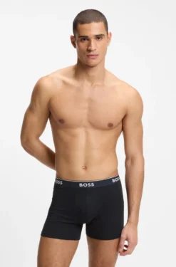Three-pack of stretch-cotton logo-waistband boxer briefs