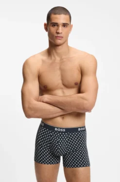 Three-pack of stretch-cotton logo-waistband boxer briefs