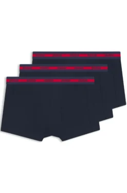 Three-pack of stretch-cotton trunks with logo waistbands