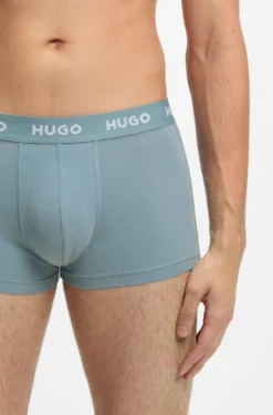 Three-pack trunks with jacquard logo waistband
