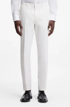 Three-piece extra-slim-fit suit in stretch-cotton seersucker