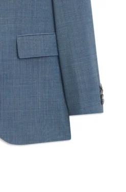 Three-piece regular-fit suit in patterned virgin wool