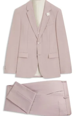 Three-piece slim-fit suit in virgin wool