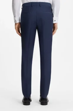 Three-piece slim-fit suit in virgin wool