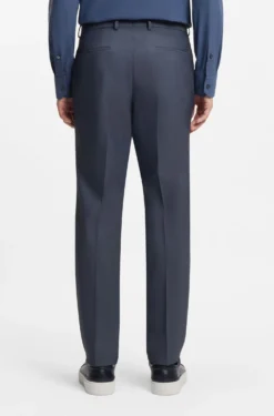 Three-piece slim-fit suit with zip-up waistcoat