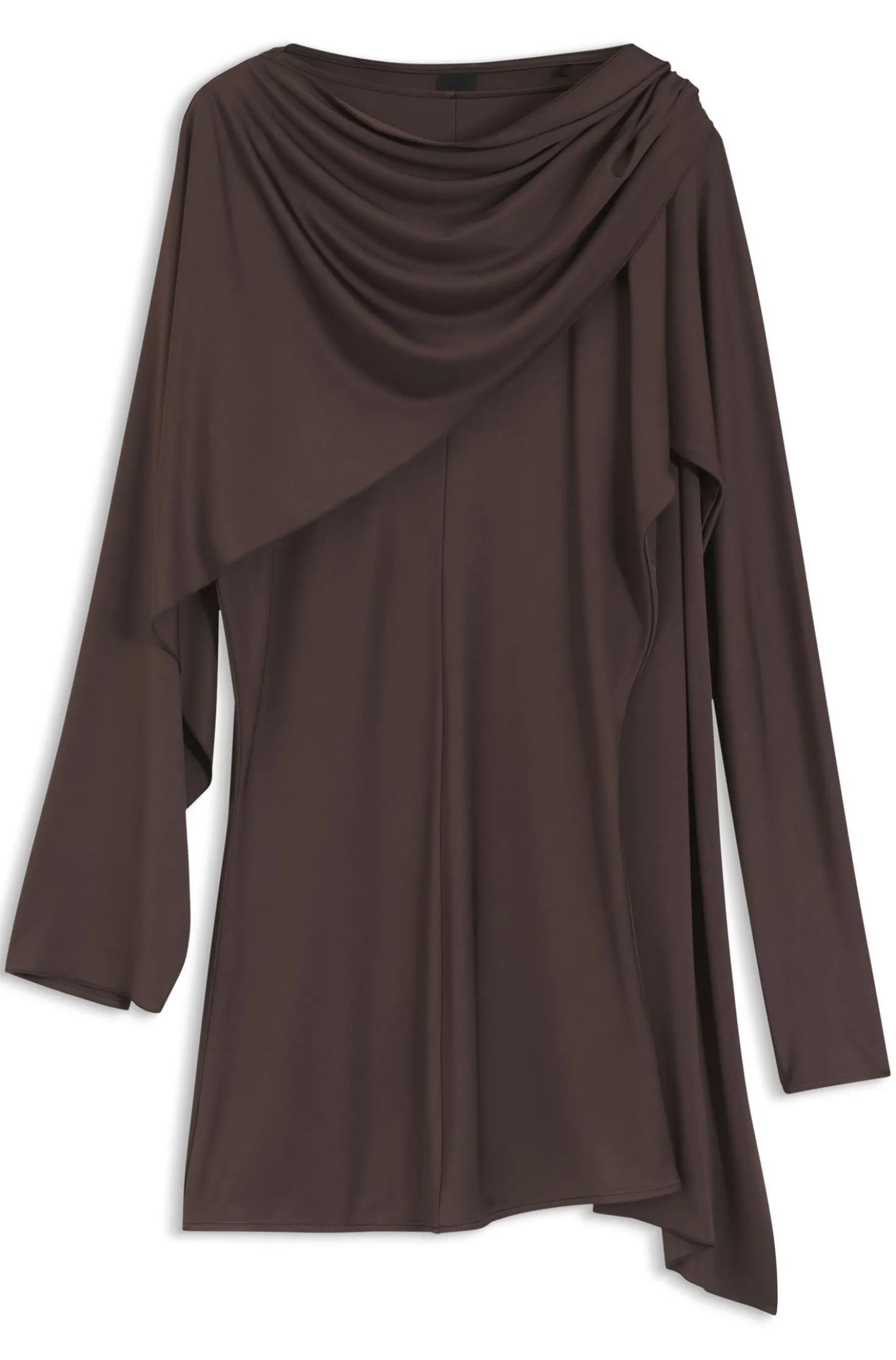 Top in draped jersey with scarf detail