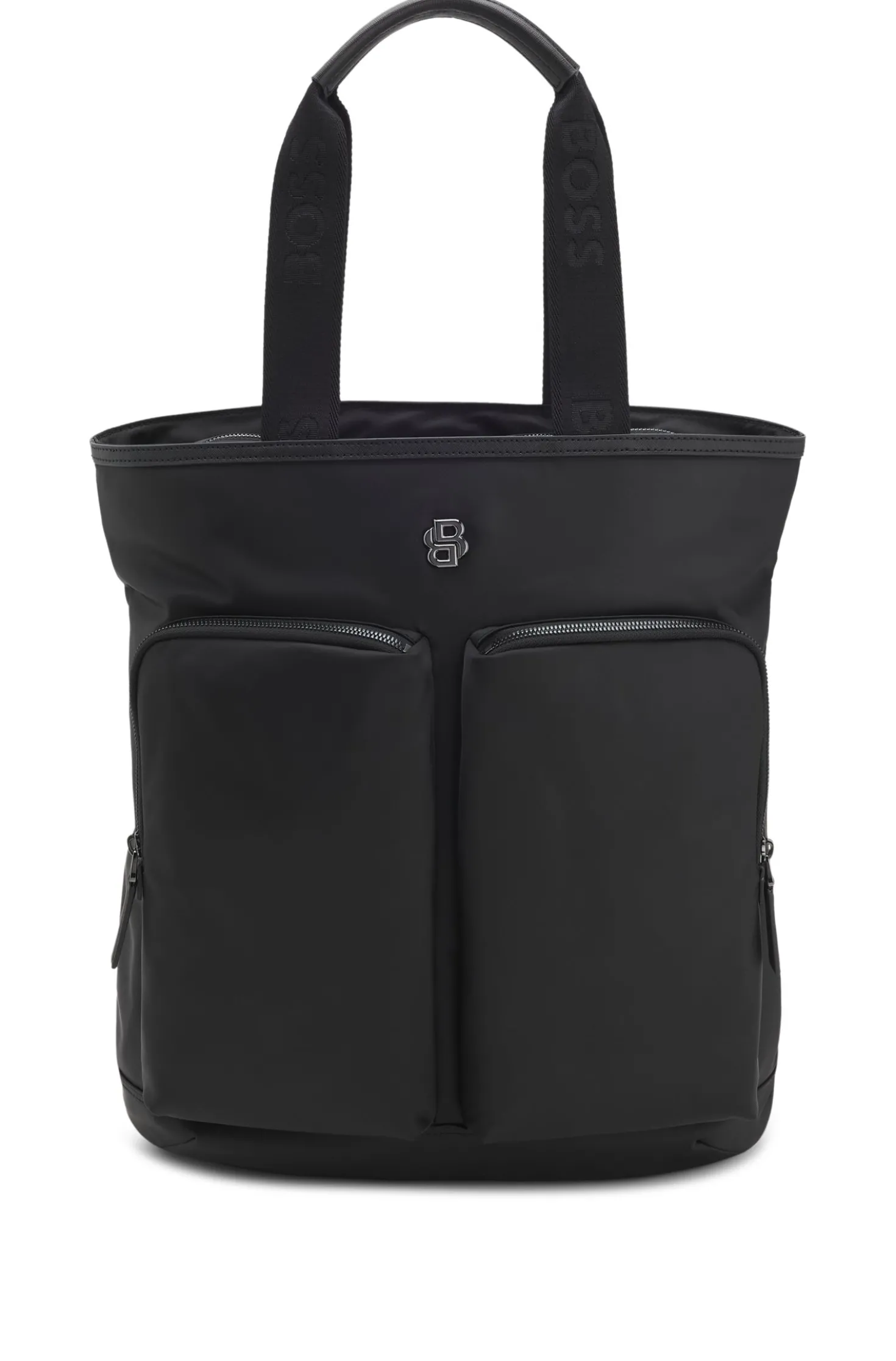 Tote backpack with Double B monogram trim