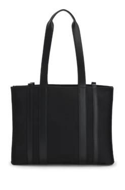 Tote bag with gold hardware and printed logo