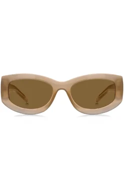 Translucent-acetate sunglasses with logo details