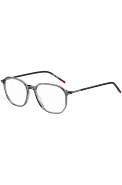 Transparent-acetate optical frames with branded temples