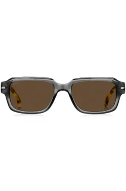 Transparent-acetate sunglasses with Havana detailing