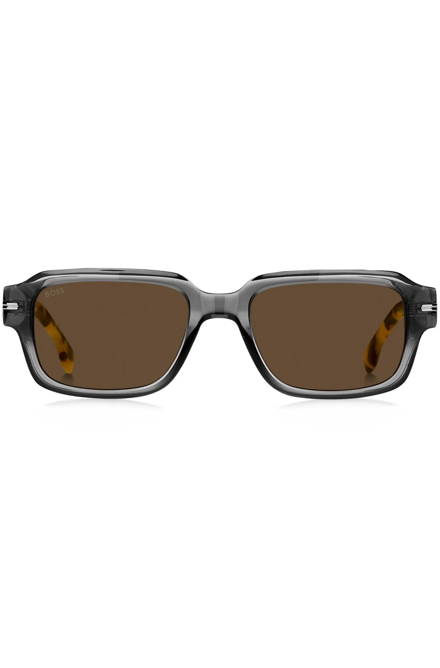 Transparent-acetate sunglasses with Havana detailing
