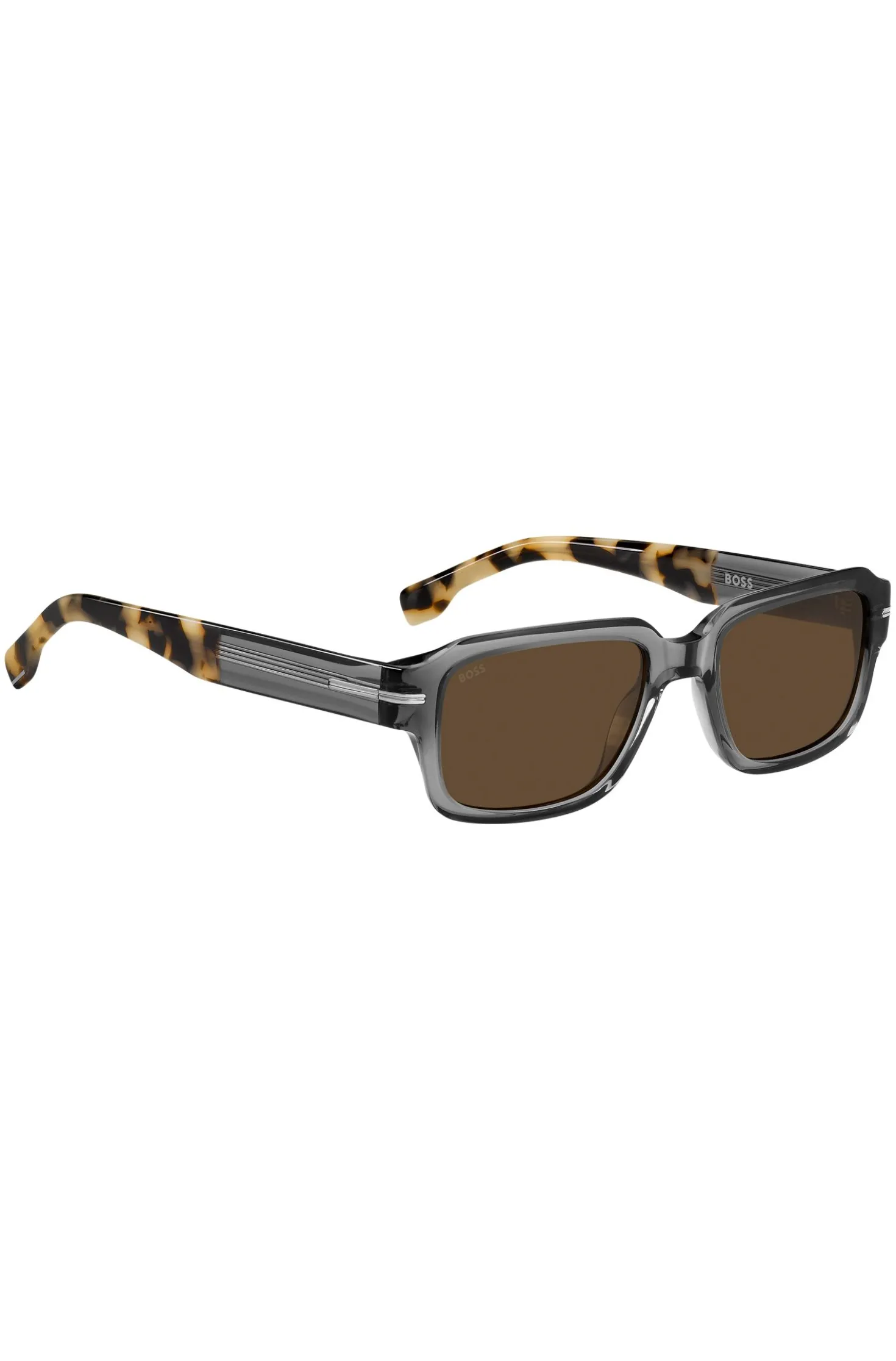Transparent-acetate sunglasses with Havana detailing