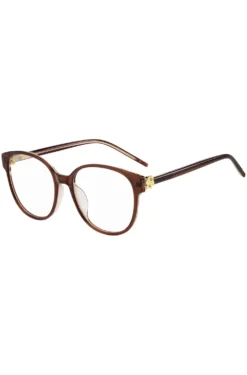 Transparent-burgundy optical frames with Double B monogram