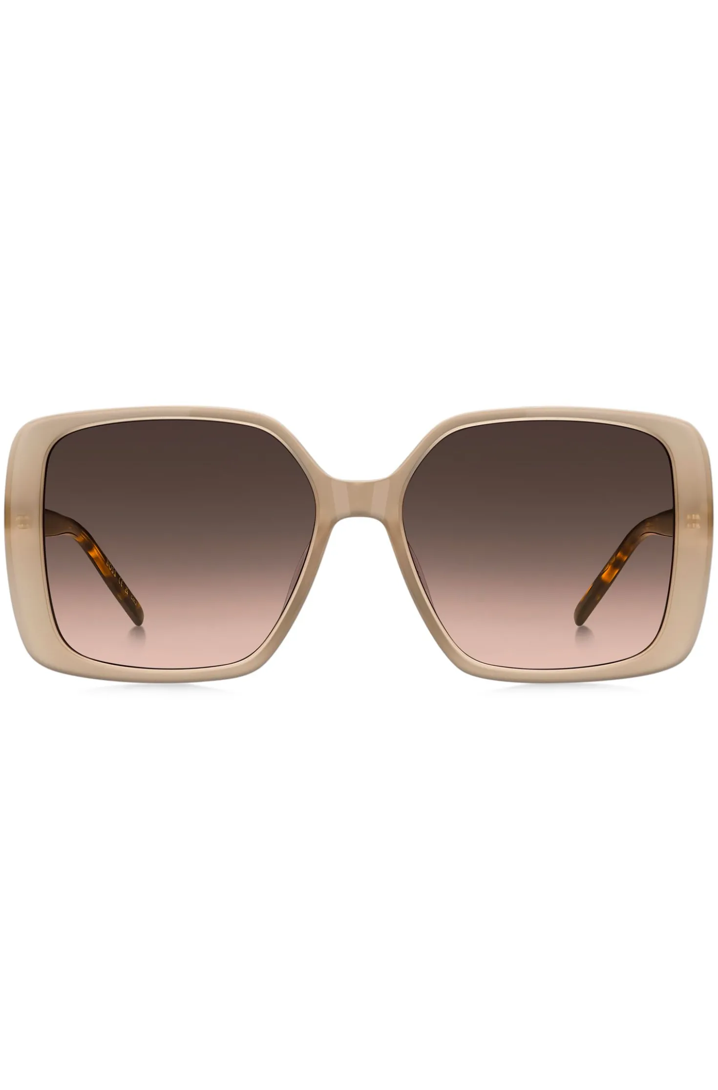 Transparent-nude sunglasses with Double B monogram