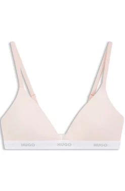 Triangle bra in stretch cotton with logo band