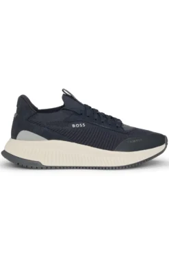 TTNM EVO trainers with knitted uppers and suede trims