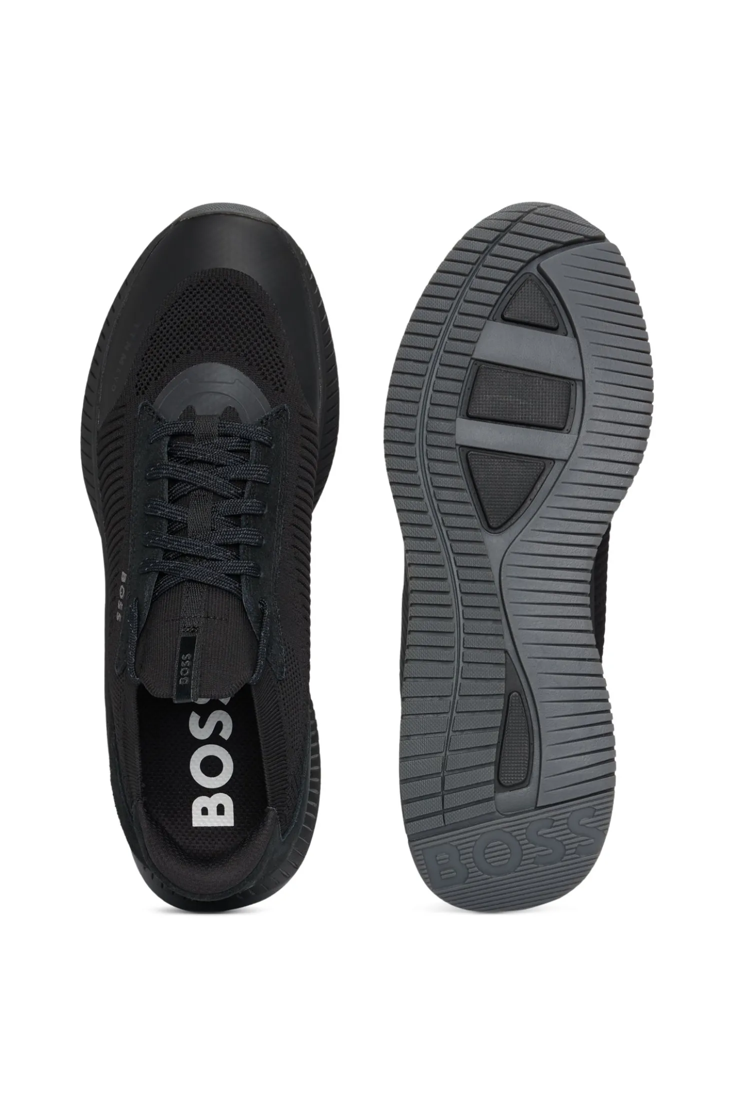 TTNM EVO trainers with knitted uppers and suede trims