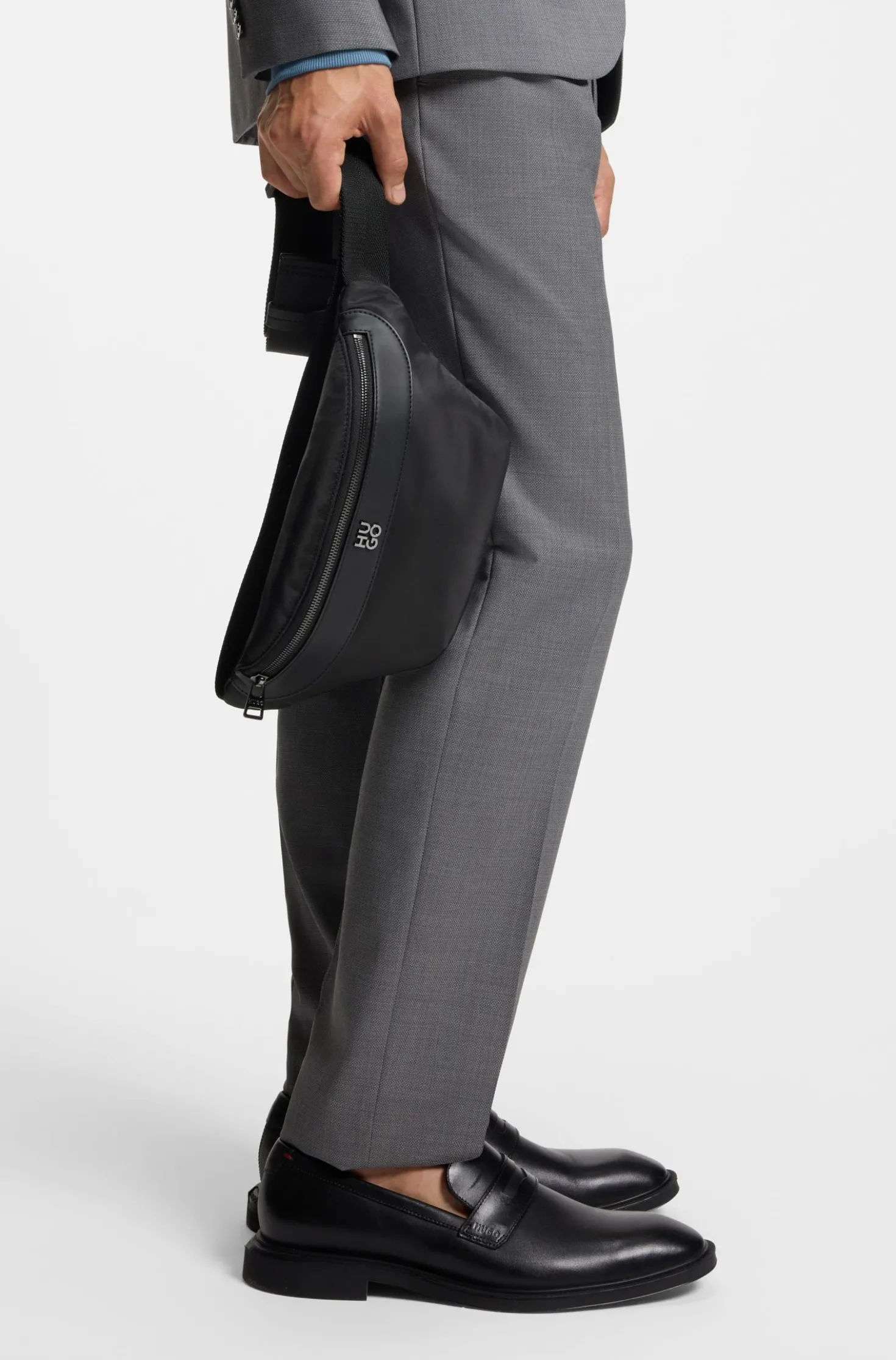 Twill belt bag with stacked-logo hardware