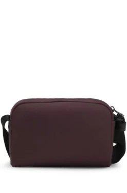 Twill crossbody bag with stacked-logo hardware