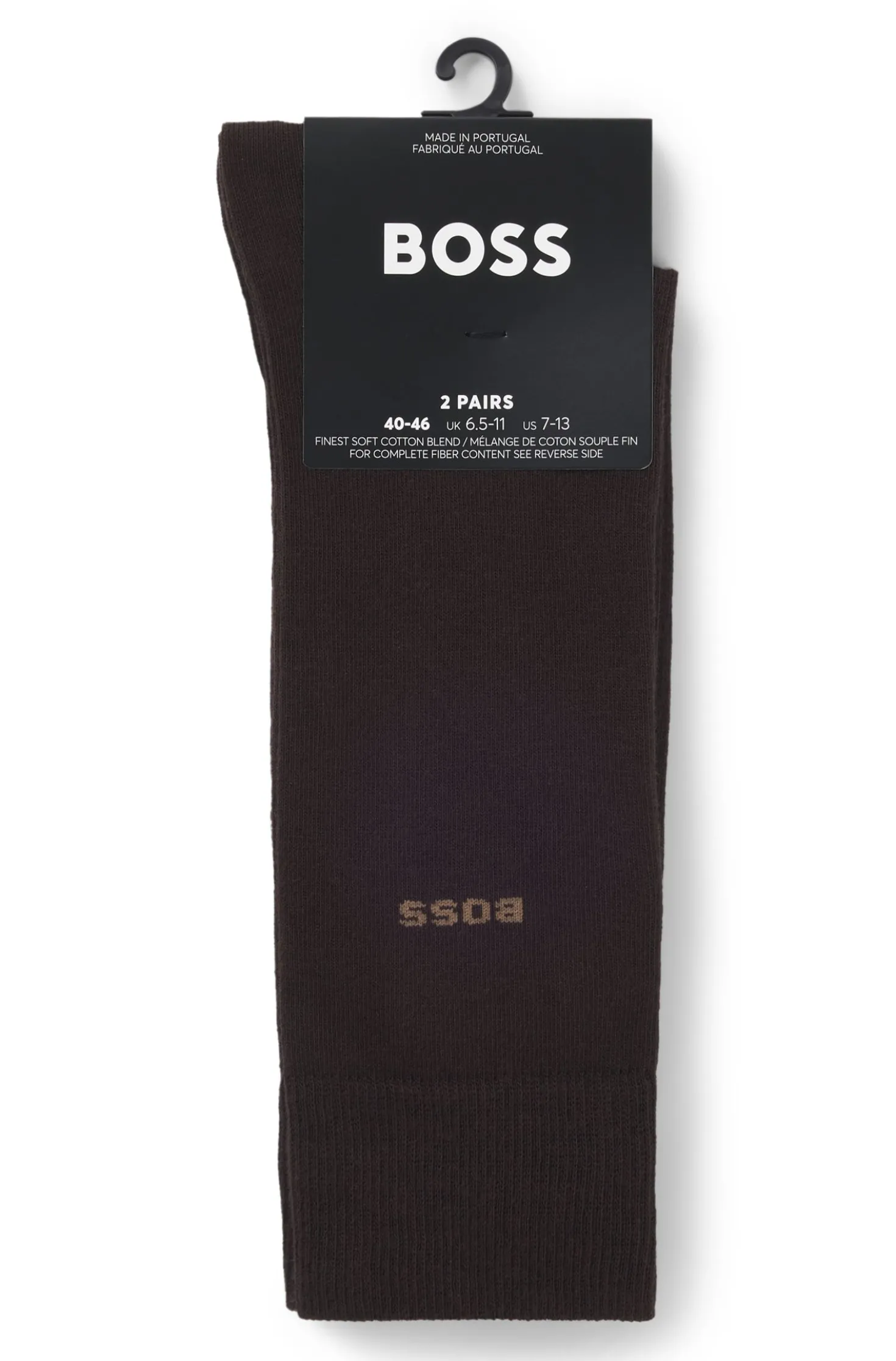 Two-pack business socks in soft compact cotton