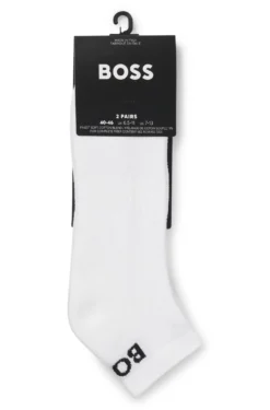 Two-pack of ankle-length socks in stretch fabric