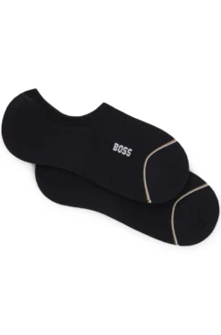 Two-pack of ankle-length socks with branding