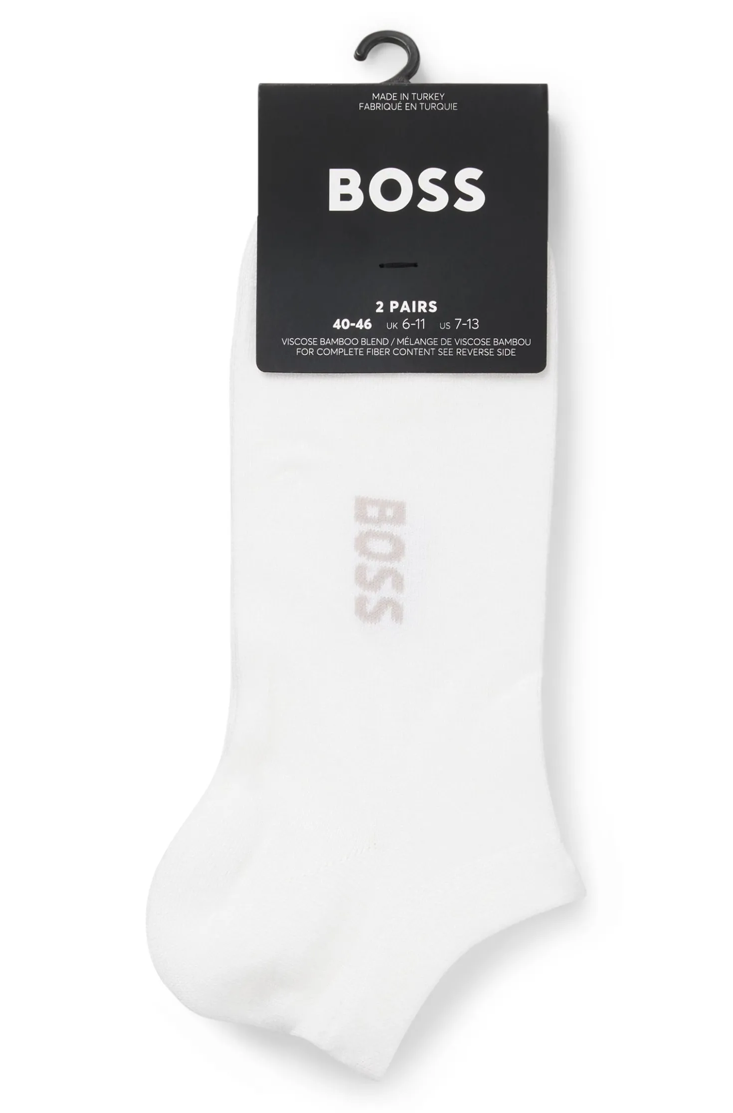 Two-pack of ankle socks in a bamboo blend