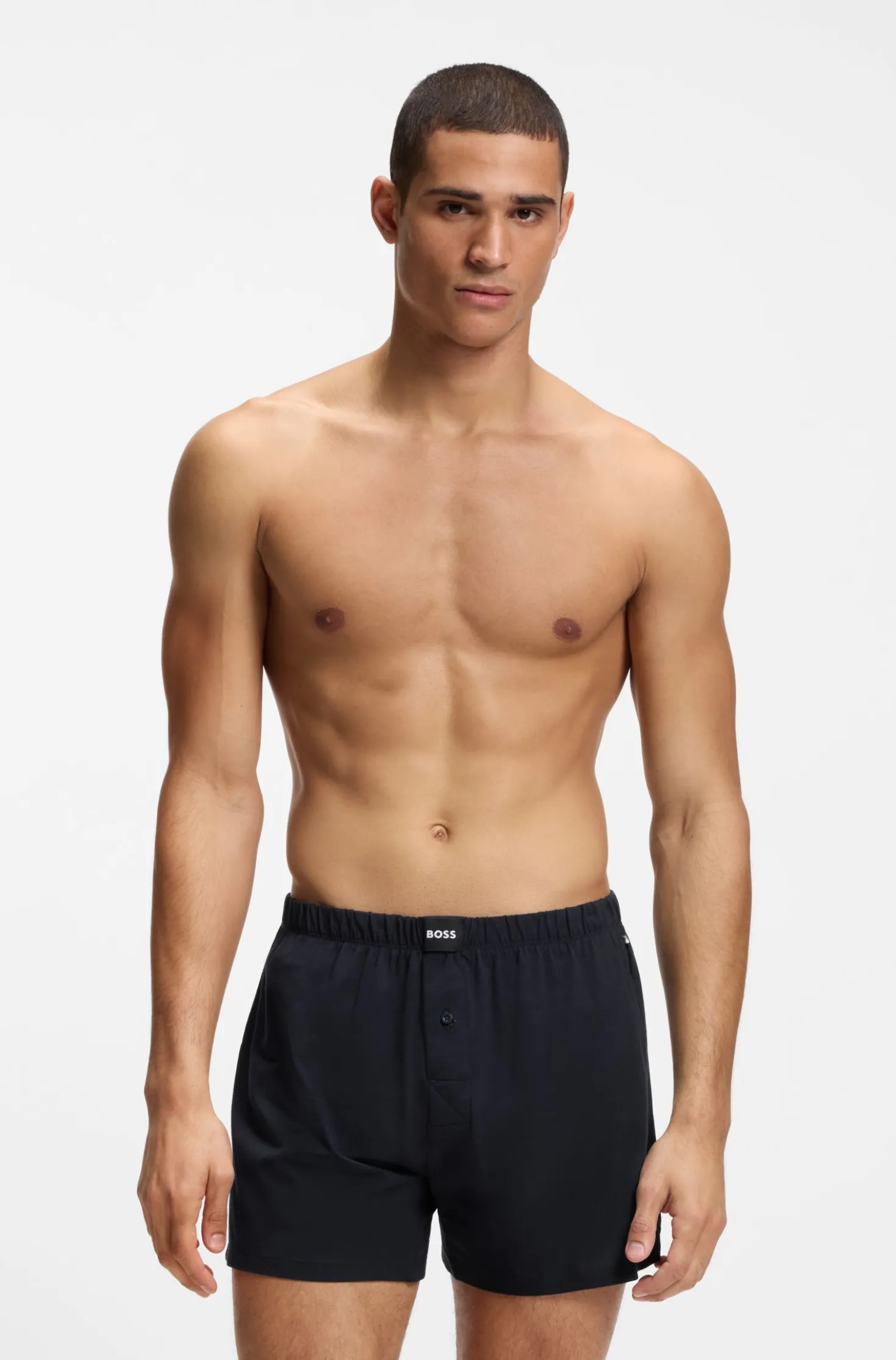Two-pack of boxer shorts in stretch cotton