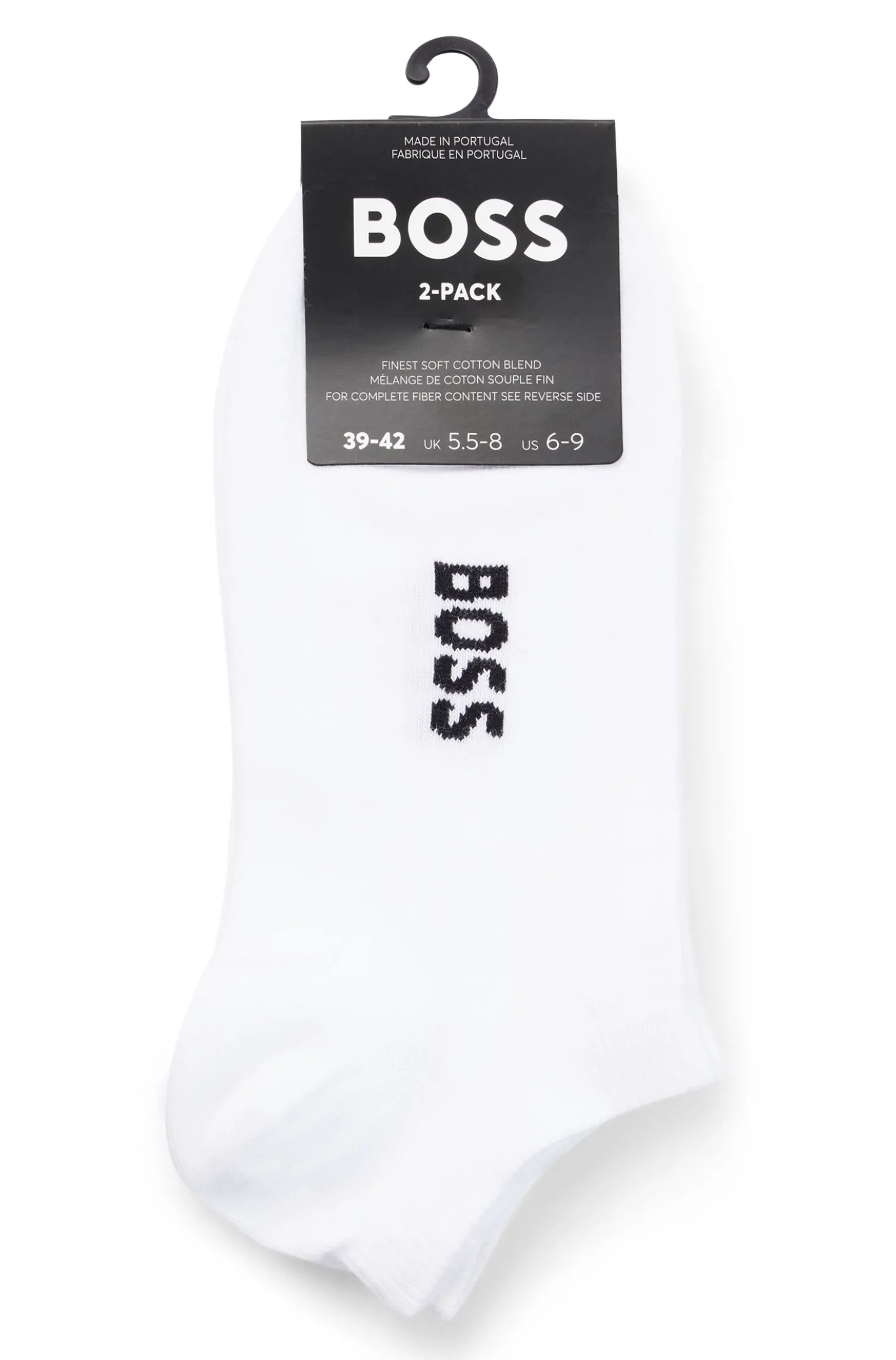 Two-pack of cotton-blend logo ankle socks