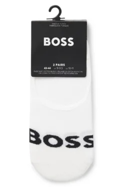 Two-pack of invisible socks in a cotton blend