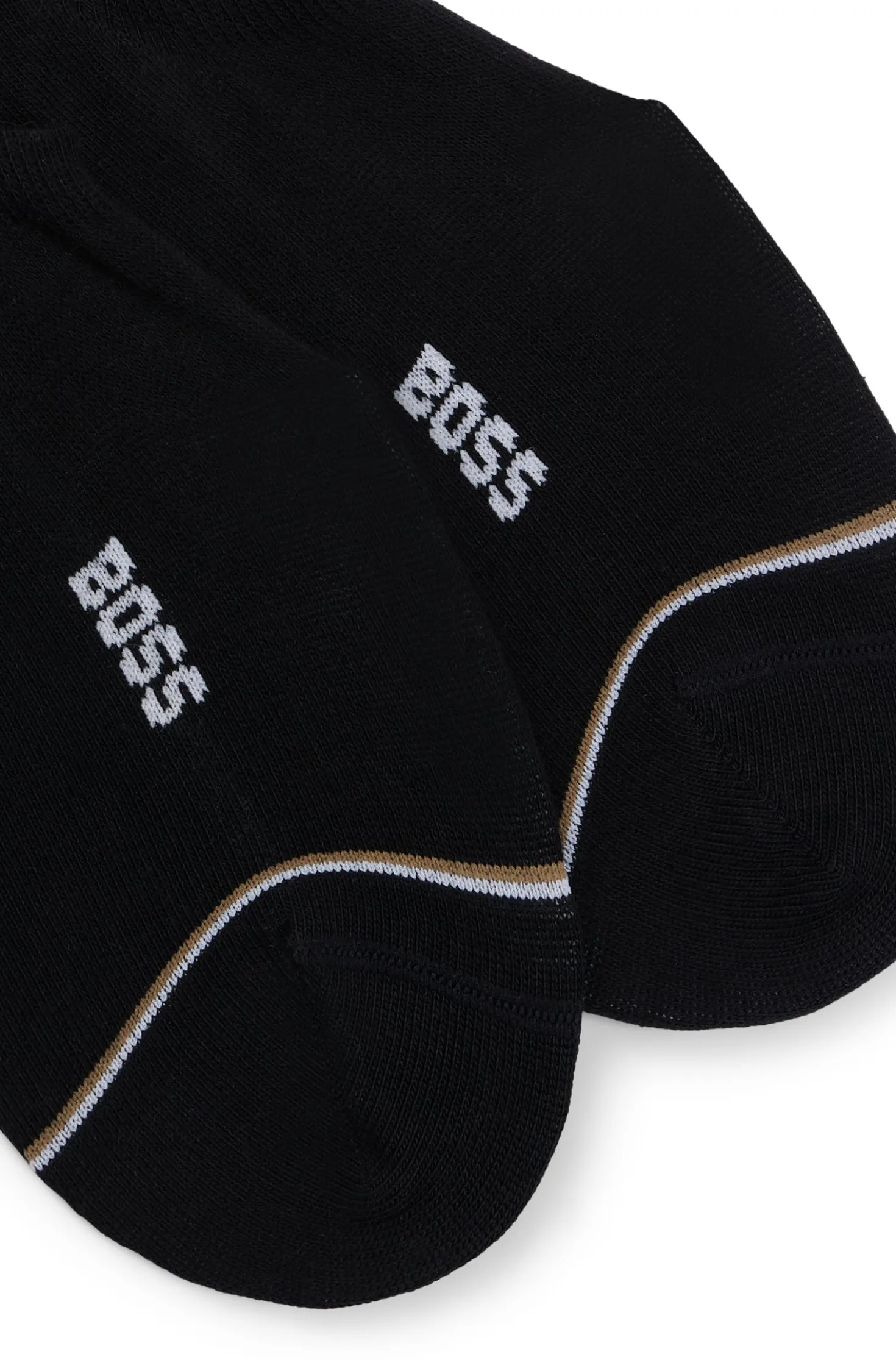 Two-pack of invisible socks in a cotton blend
