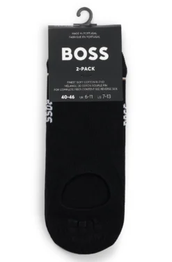 Two-pack of invisible socks in a cotton blend